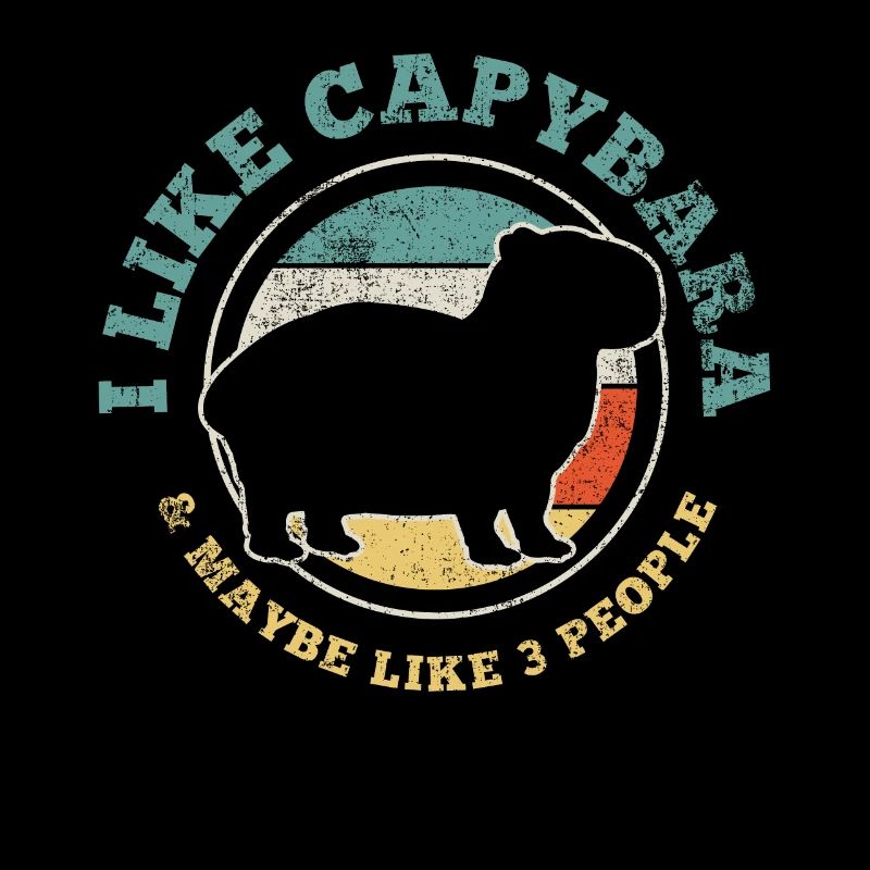 Capybara Introvert Retro Vintage