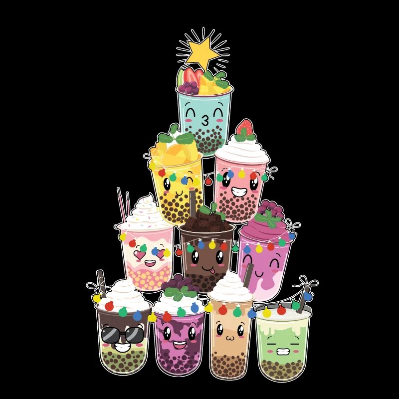 Bubble Tea Christmas Tree