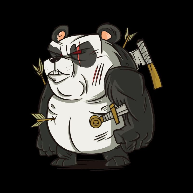 Warrior Panda Kämpfer Kampf