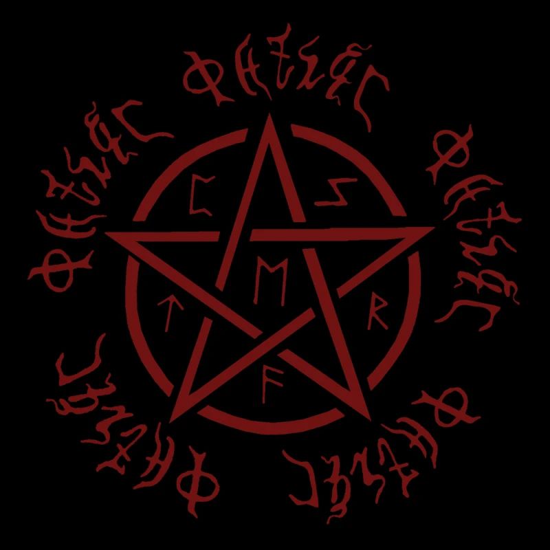 Pentagram pattern, futhark, goth, Halloween outfit