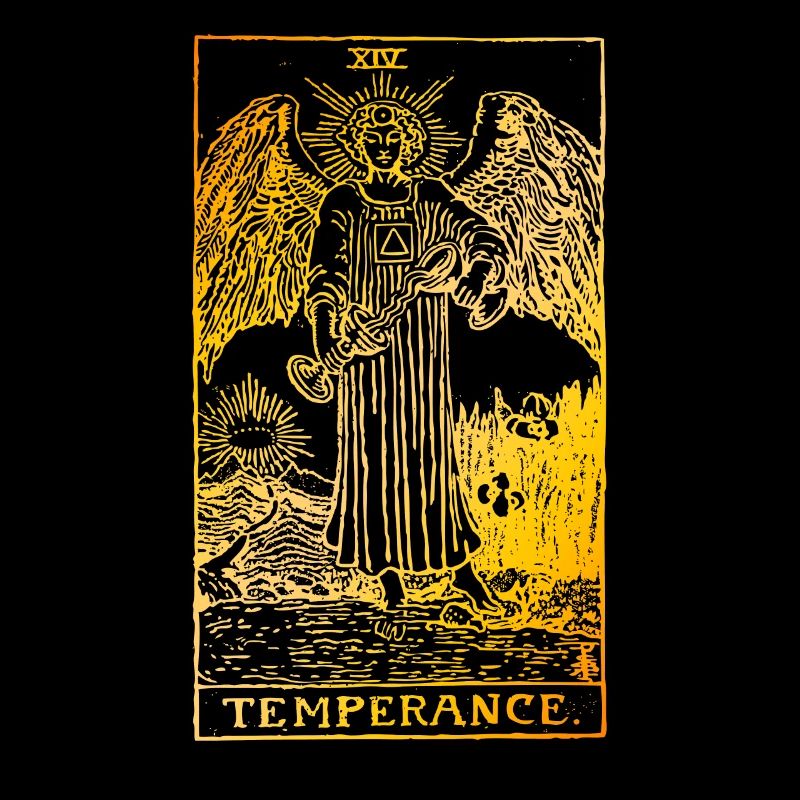 Tempérance Vintage Tarot Carte Tempérance