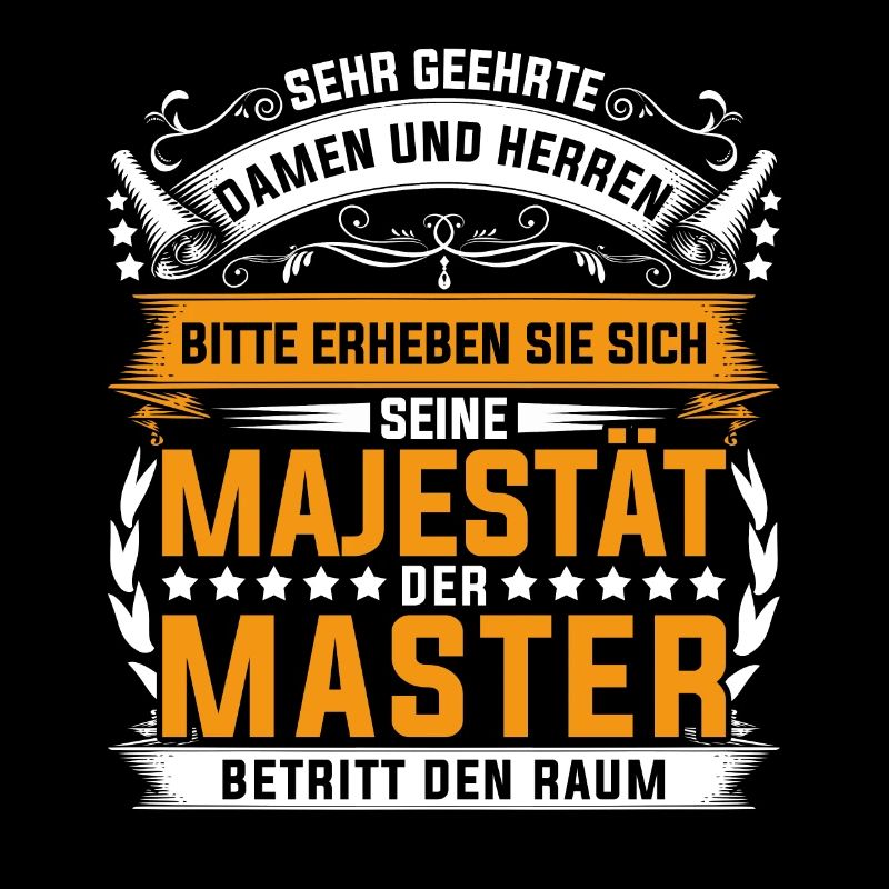 Abschluss Mastertitel Majestät Master Absolvent