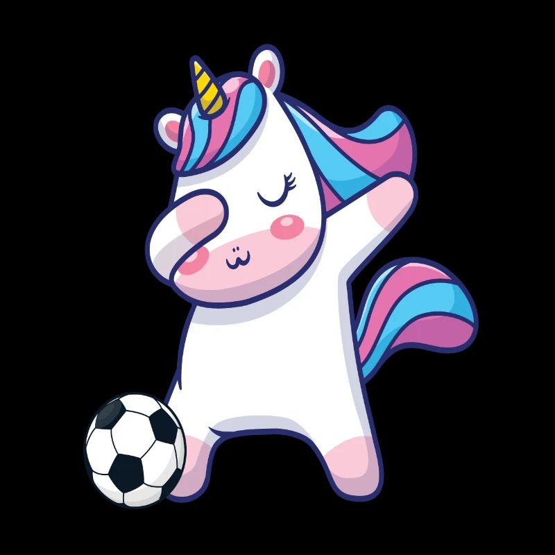 Dabbing Einhorn Fußball