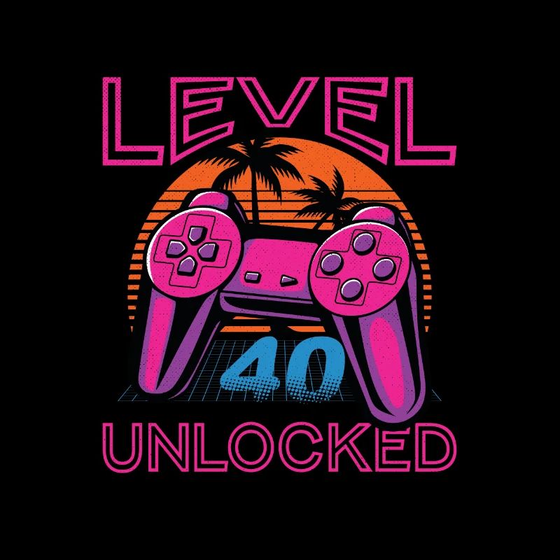 40 Geburtstag Geschenk - Level 40 unlocked Gamer
