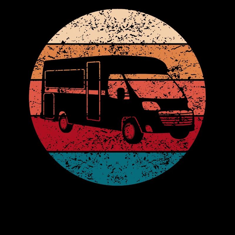 Camping Camper Wohnmobil Van Vintage Geschenk