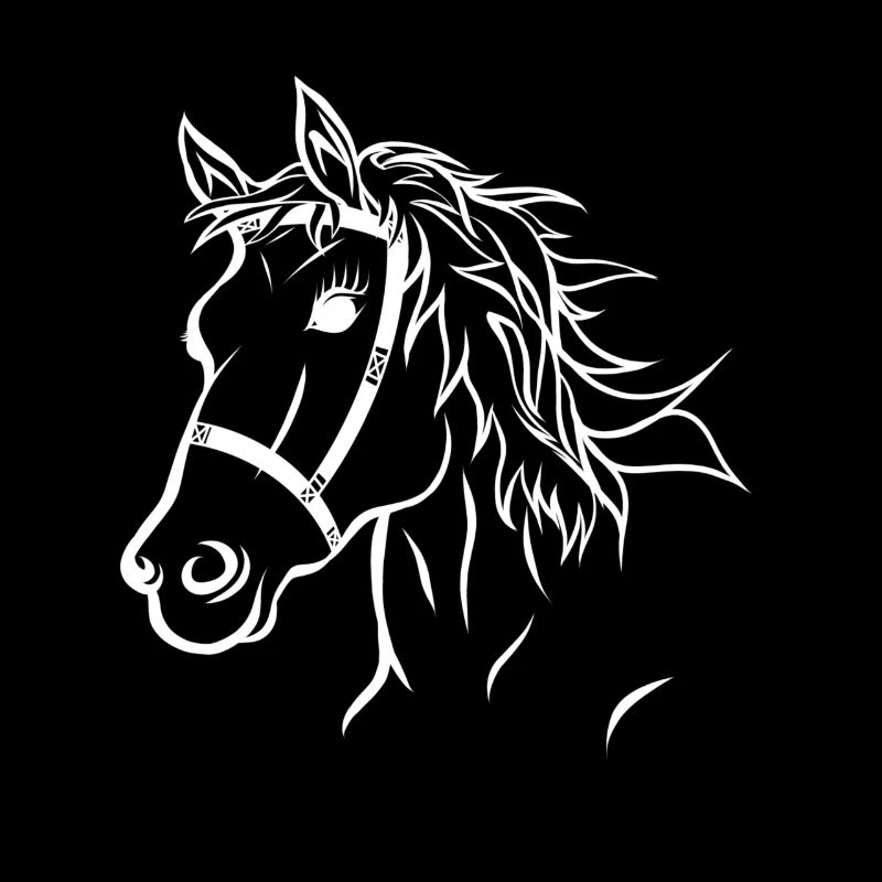Pferdekopf illustration Pferd