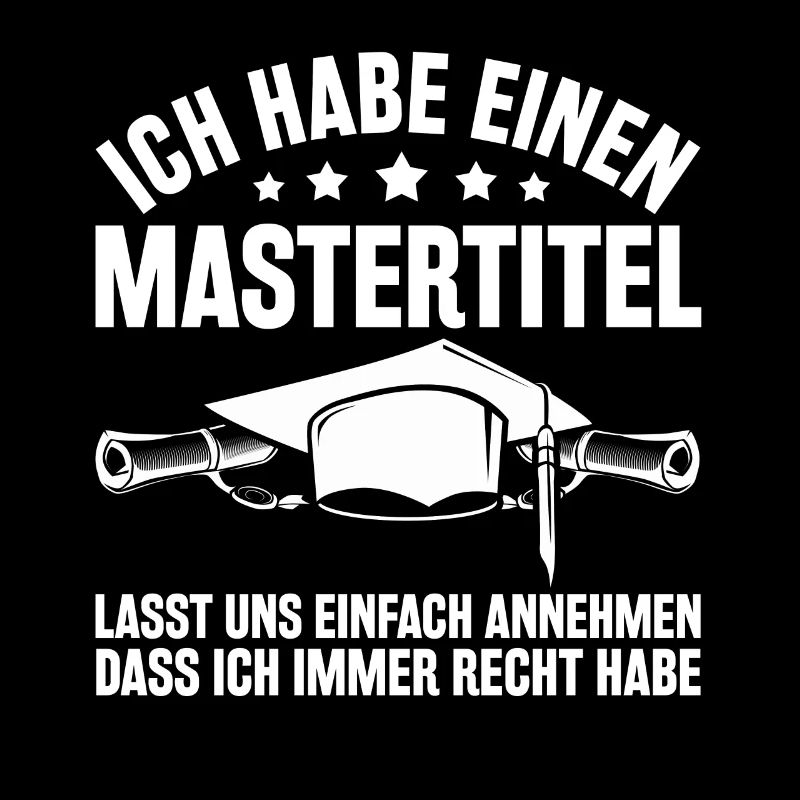 Master Abschluss Geschenk Master Hut Lustig Spruch