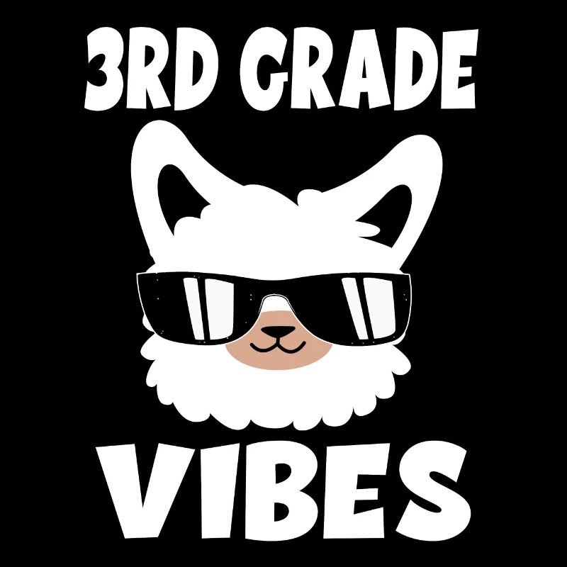 3rd Grade Vibes Enrollment Alpaca Lama School Start
