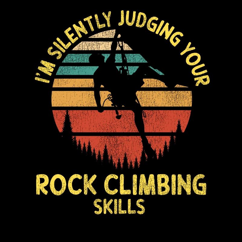 Rock Climbing Climber Retro