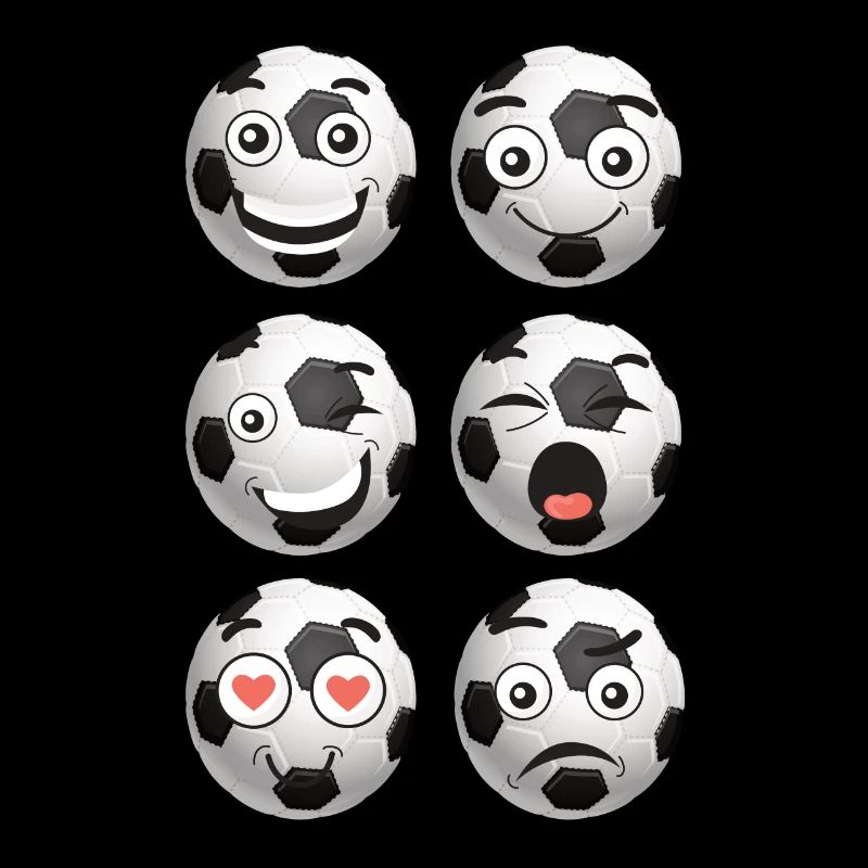 Fußball / Soccer Comic Gesichter