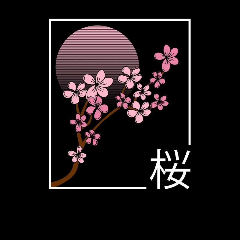 Kirschblüten Japanisches Kanji Sakura