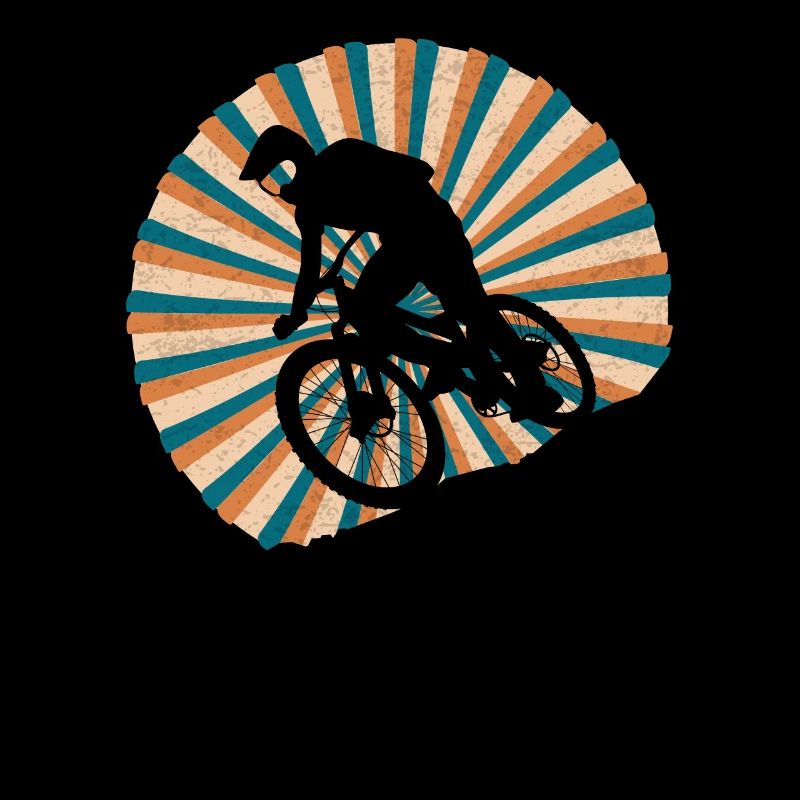 Downhill Mountain Biking MTB Retro Vintage Gift