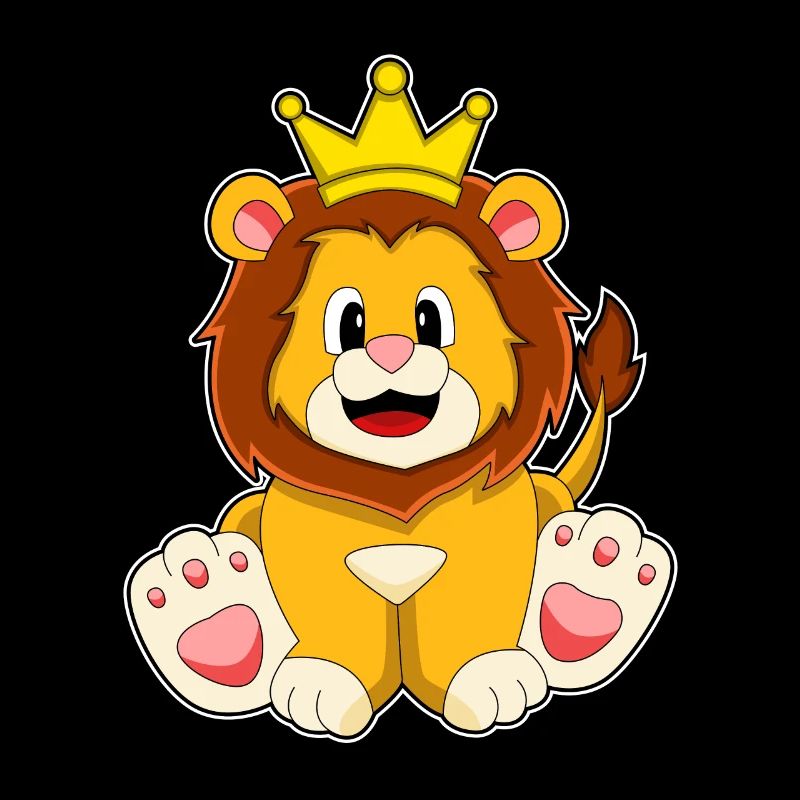Löwe als König mit Krone