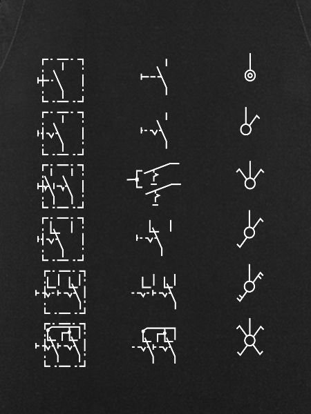 Symboles électriques - Interrupteurs