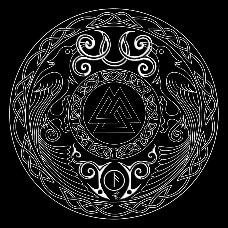 Mandala runique à triade centrale