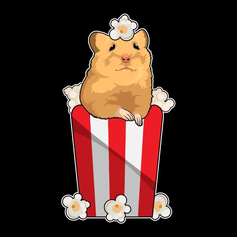 Hamster mit Popcorn