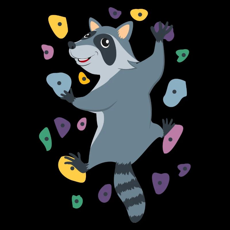 Waschbär Klettern