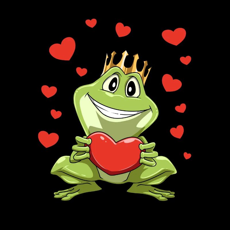 Belle grenouille drôle Saint Valentin