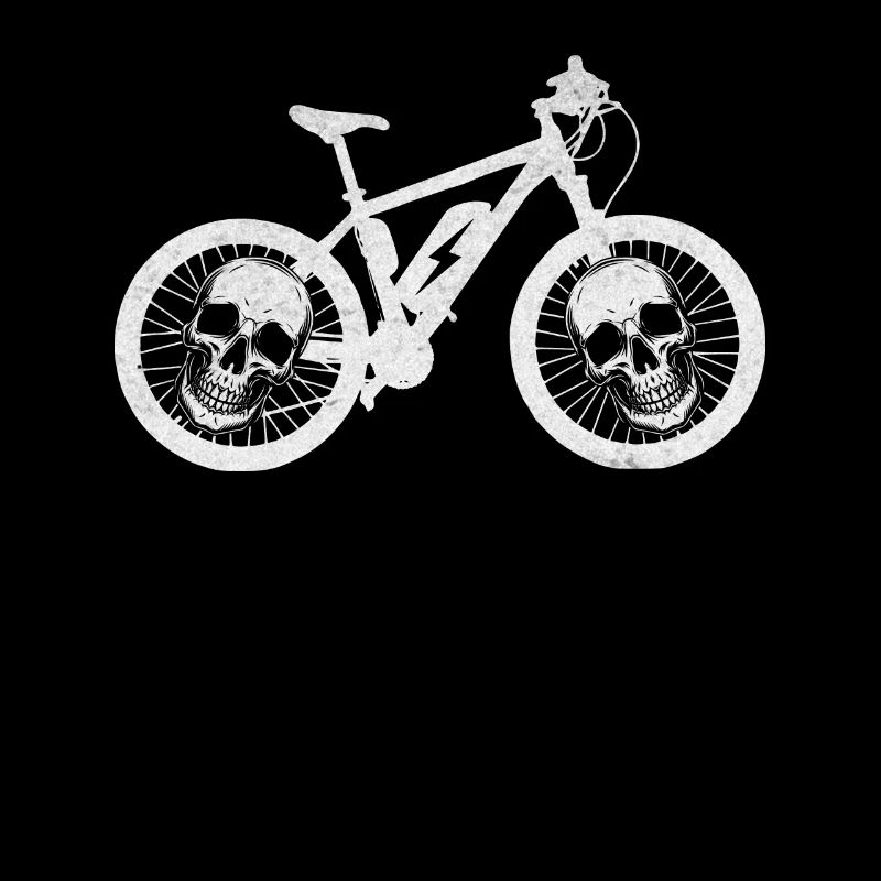 Vélo avec crânes sur roues Cyclisme