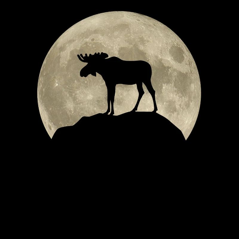 Elk Deer Moon Forest Animals Animal Lover Gift