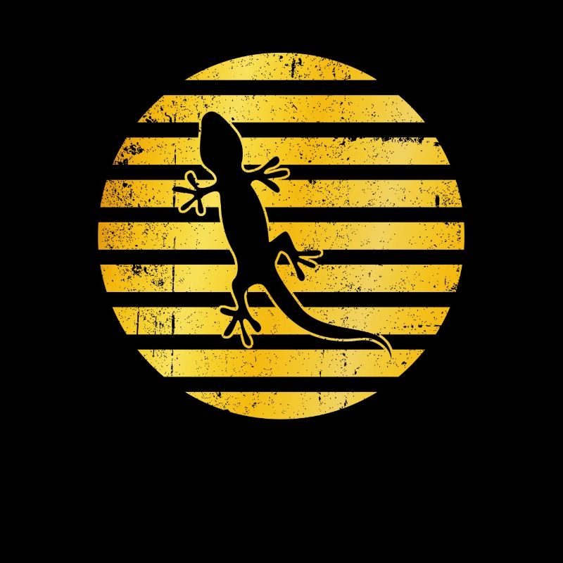 Eidechse goldenes Logo