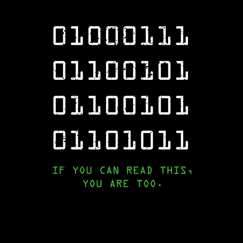 Geek Computer Nerd Binary Code IT Drôle programmeur