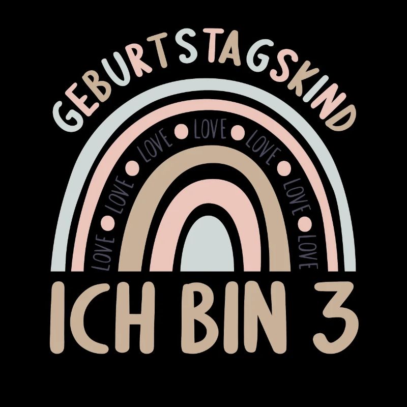 3 Jahre Geburtstagskind Regenbogen 3. Geburtstag