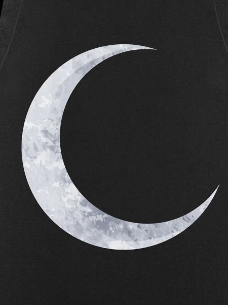 delicate shimmering silver moon