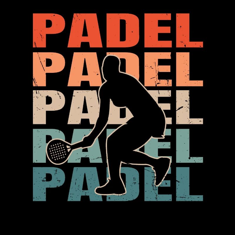 Cool Retro Text Silhouette Padel