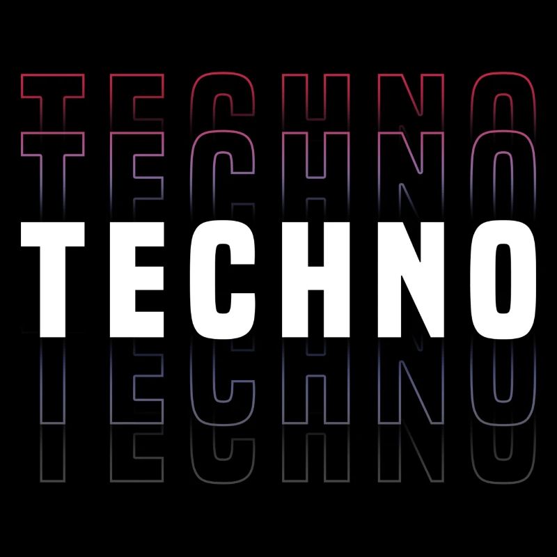 Futuristisches Techno-Design mit Neonfarben