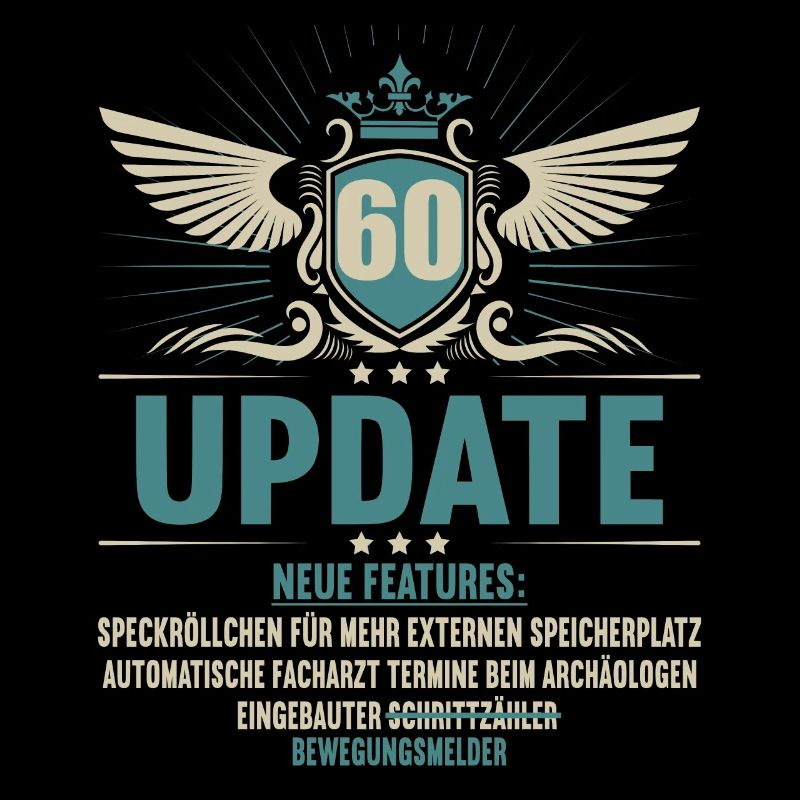 Update neue features 60 Jahre alt 60. Geburtstag