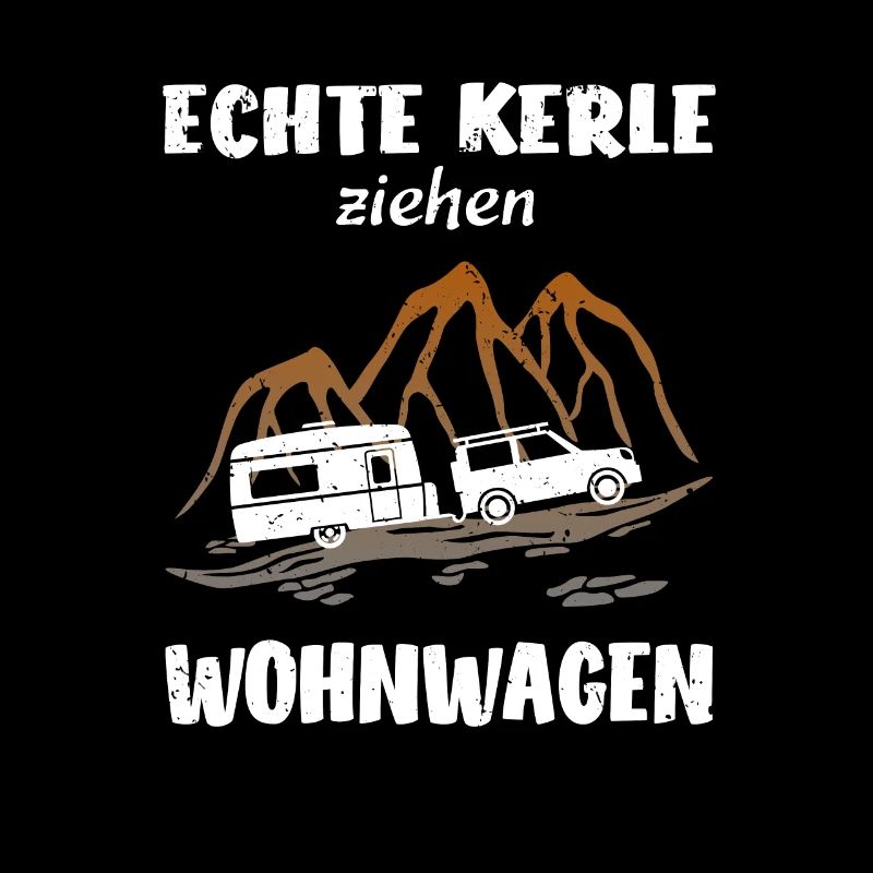Echte Kerle ziehen Wohnwagen Urlaub