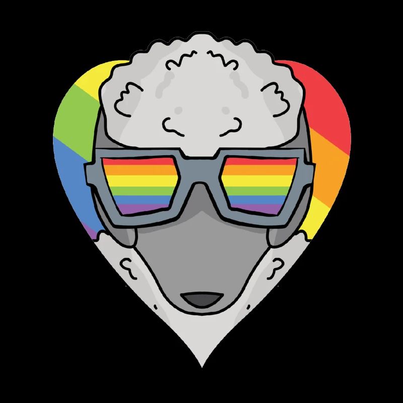LGBT Dog Poodle Rainbow