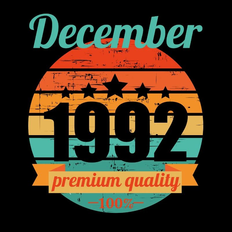 Né en décembre 1992 30 ans 30s 30e anniversaire