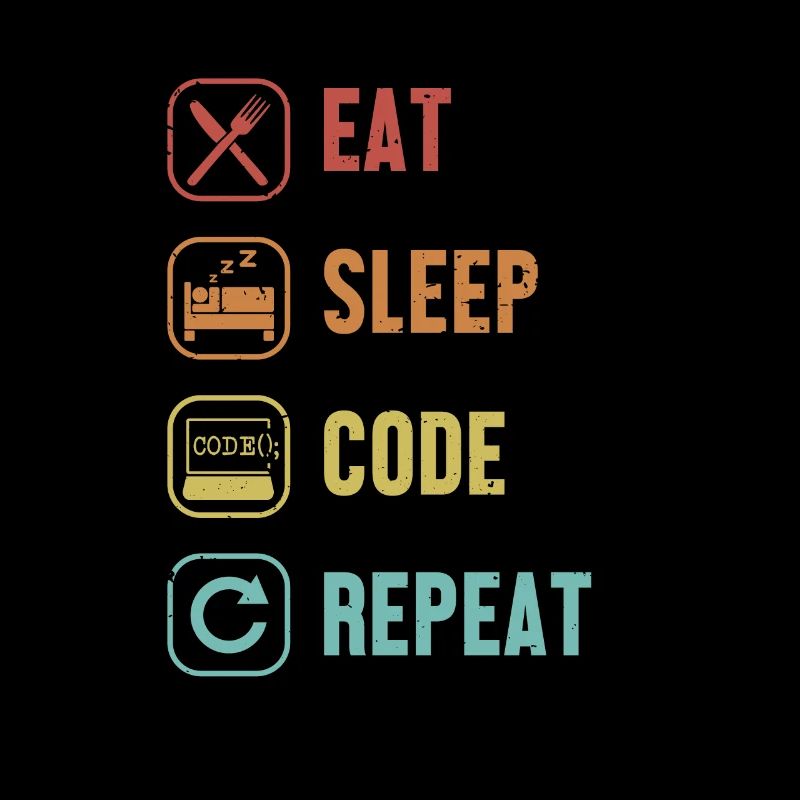 Eat Sleep Code Repeat Software Engineer Coder