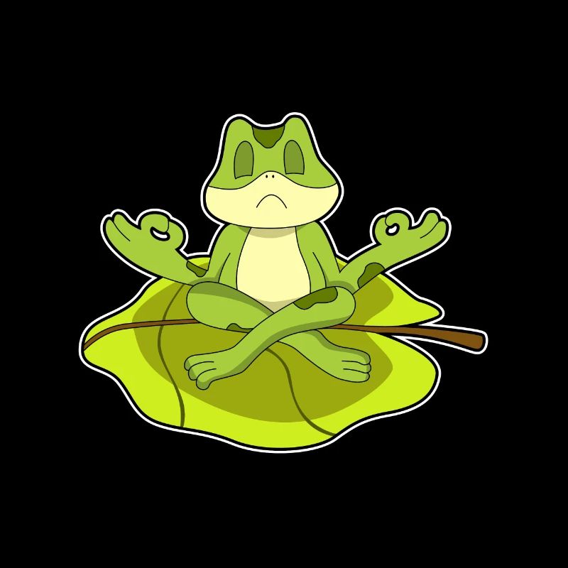 Grenouille méditant