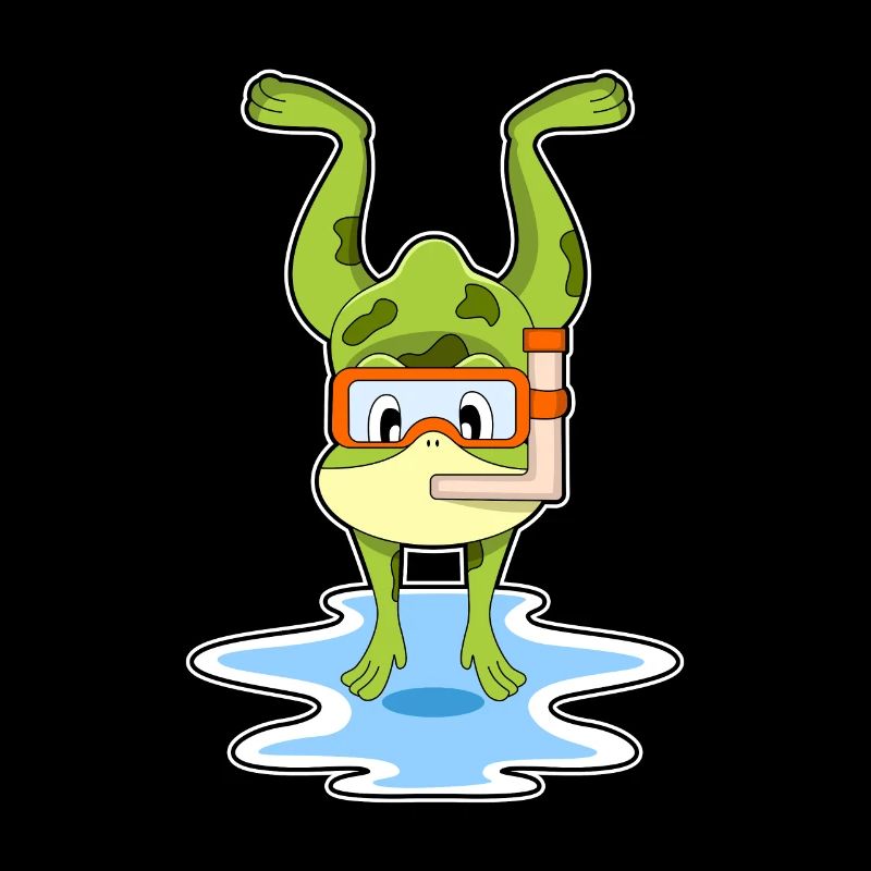 Plongée avec grenouille avec tuba