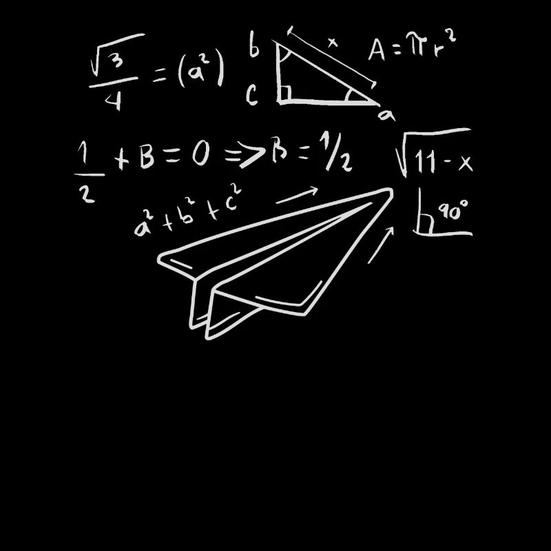 Papier-Flugzeug Piloten Mathe-Lehrer Ingenieur