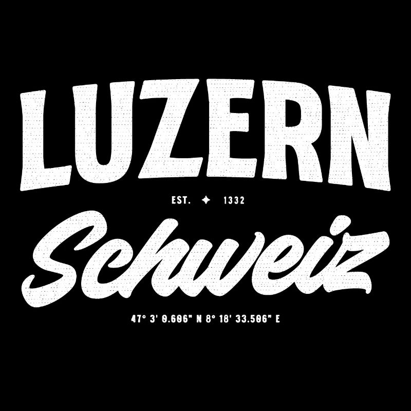 Logo vintage de Lucerne Suisse