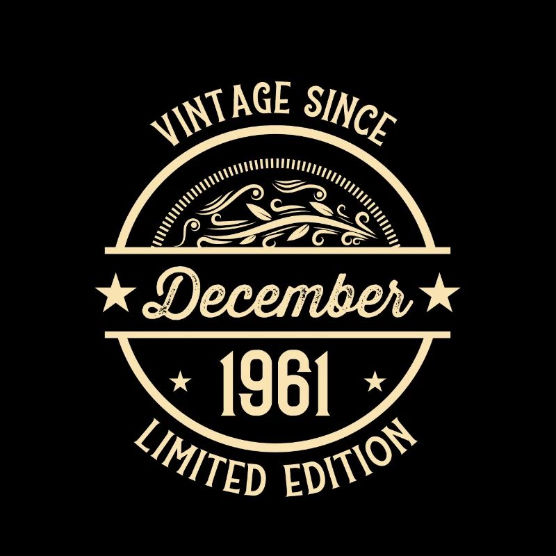 Geburtstag Vintage seit Dezember 1961
