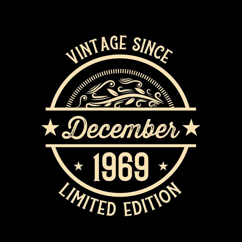 Geburtstag Vintage seit Dezember 1969