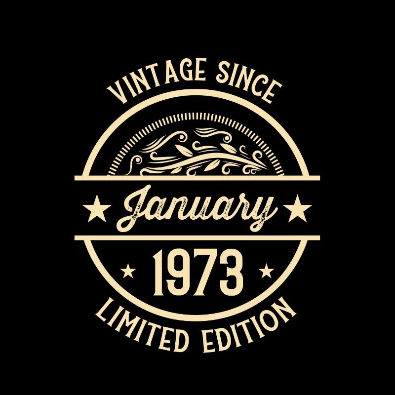 Geburtstag Vintage seit Januar 1973