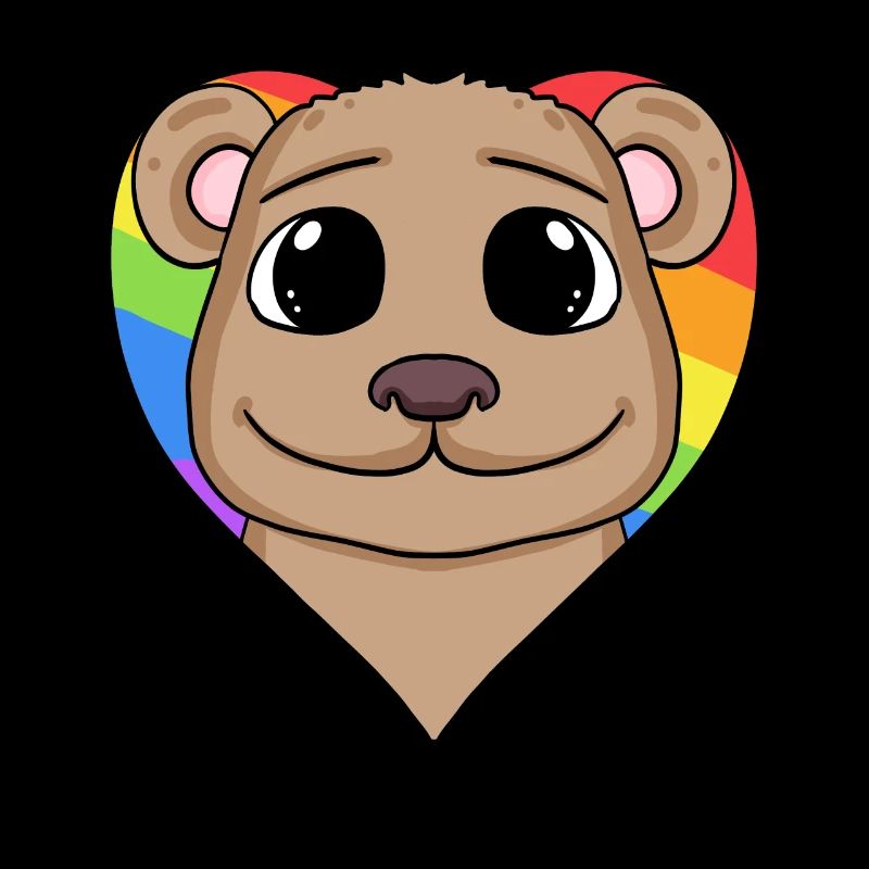 Braunbär Lgbt Regenbogen Farben