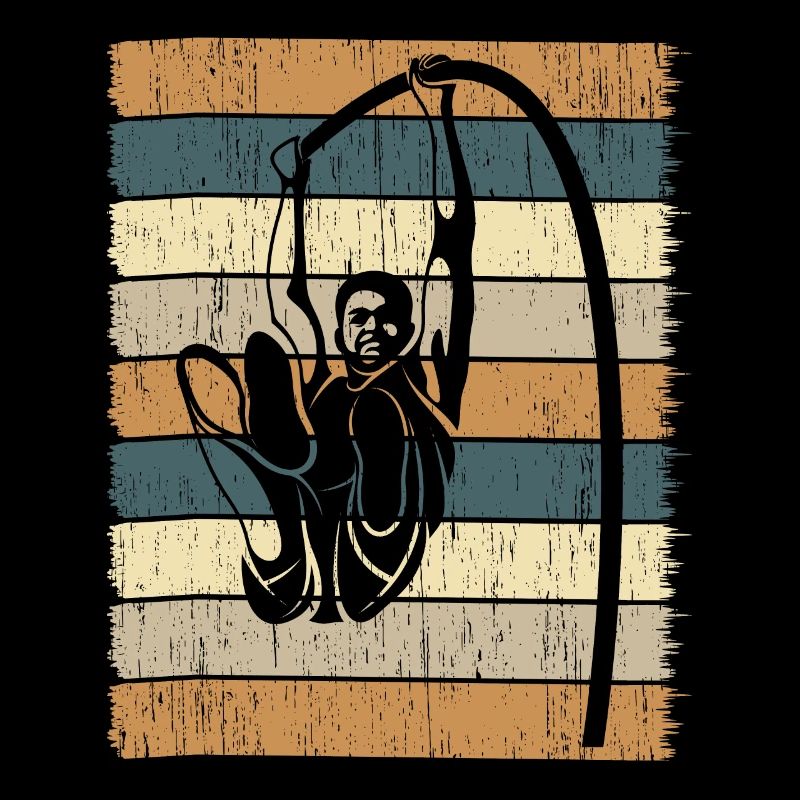 Retro Pole Vaulter Athletics Pole Vault
