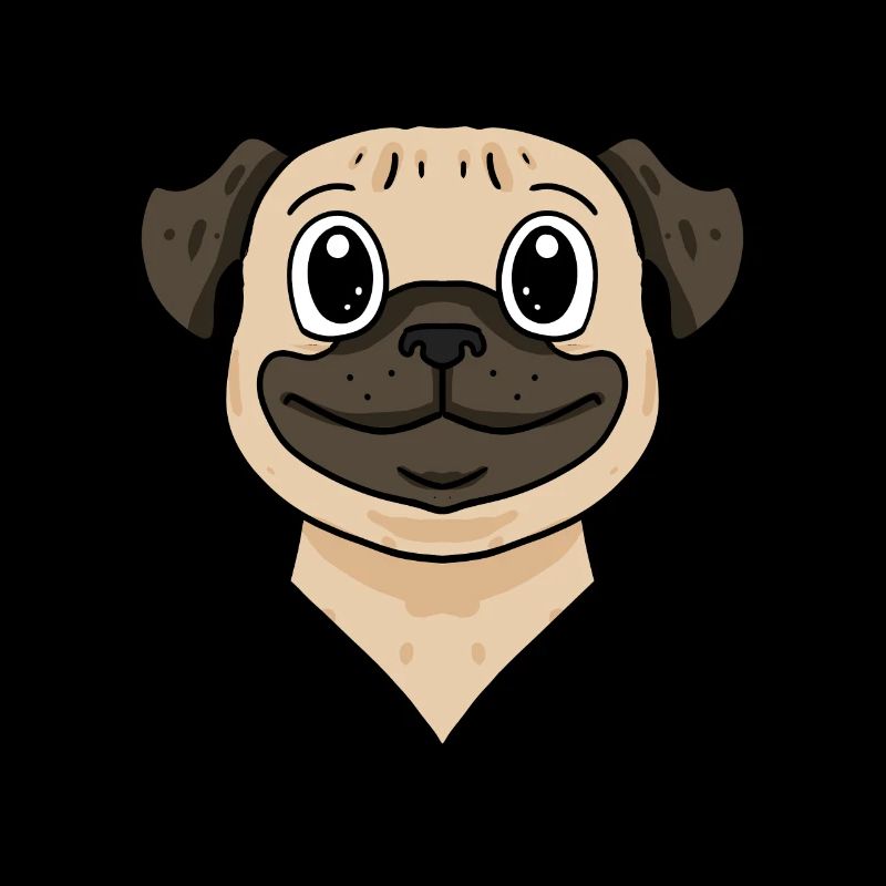 Mops Kopf Hund Hundebesitzer