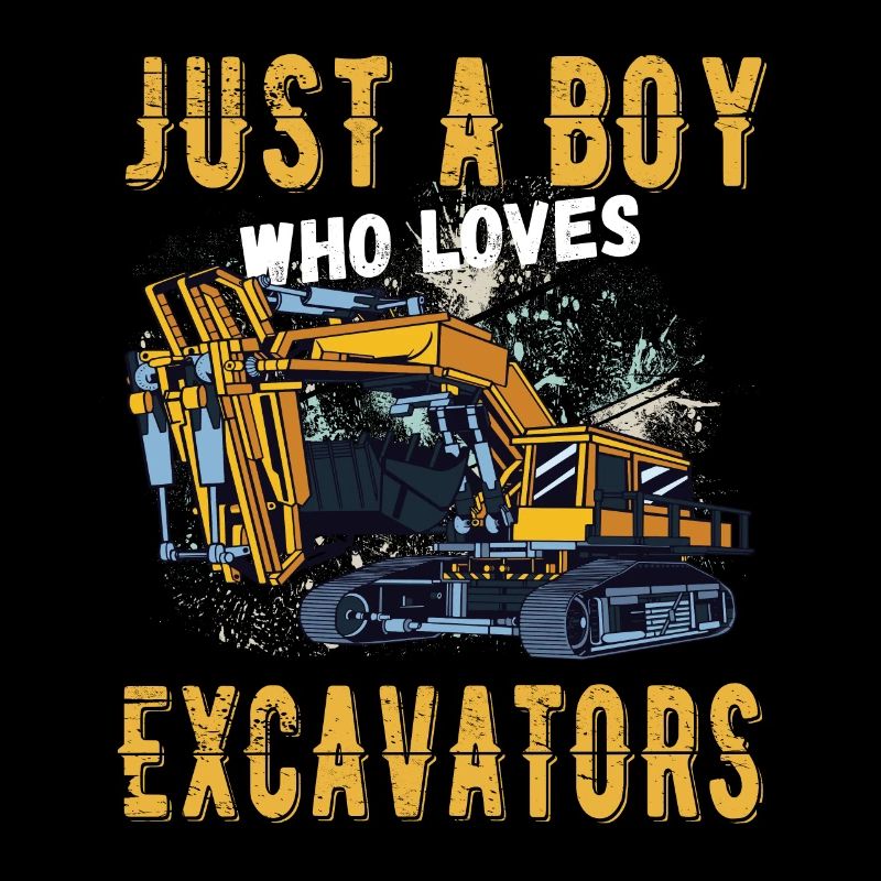 Nur ein Junge der Bagger Liebt