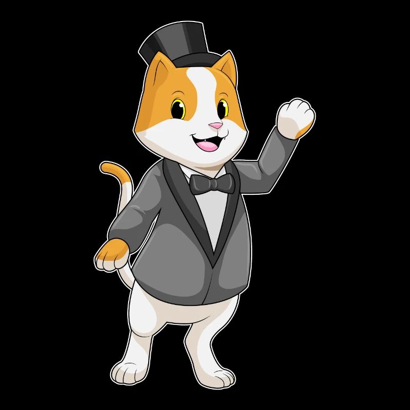 Chat comme marié avec arc