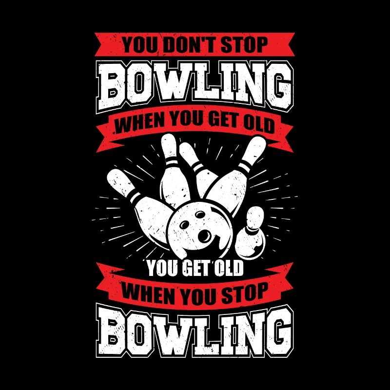 Bowling Grandpa Old Man Bowling Player Gift