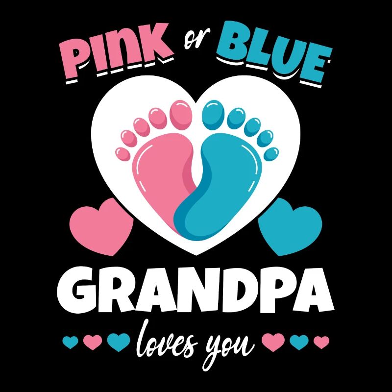 Rosa oder Blau Grandpa Loves You Schwangerschaft