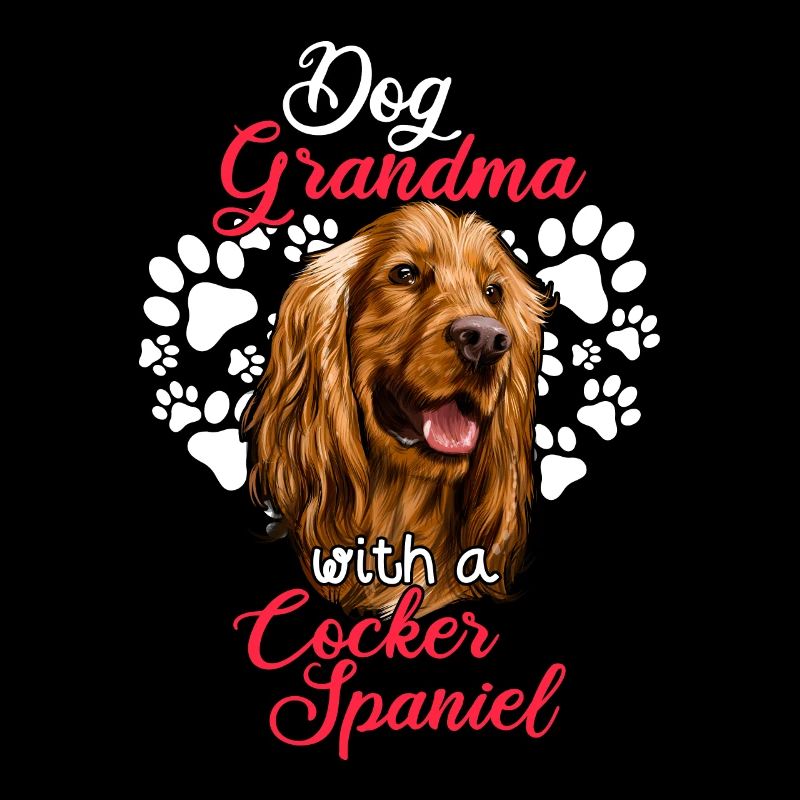 Chien Grand-mère avec Cocker Spaniel Drôle